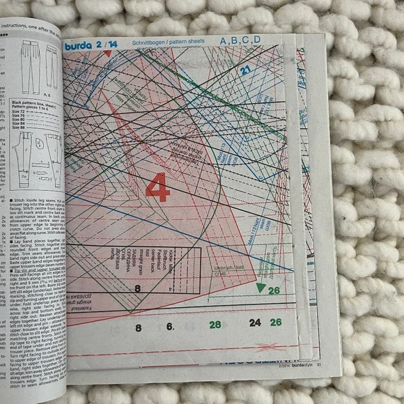 Burda Style Magazine 02/2014 English Uncut Sewing Patterns. - Picture 10 of 10